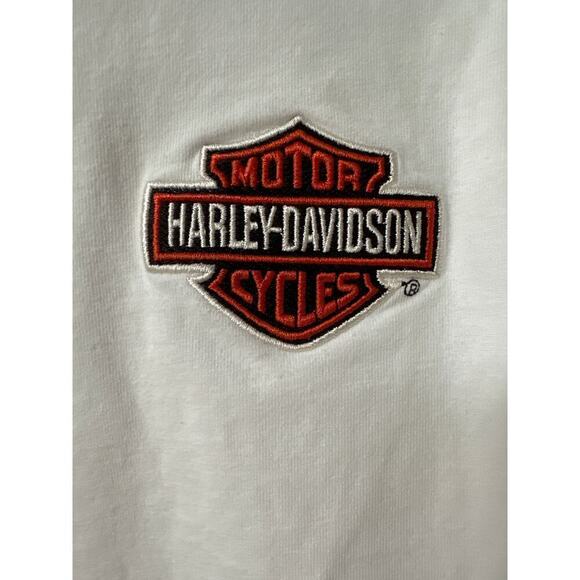Men’s White Harley-Davidson Long Sleeve Thick White T-Shirt SZ XL - Picture 3 of 7